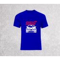 STI with Subaru T-shirt